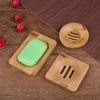 Natural Bamboo Wood Soap Drain Tray Dish Holder Plate Bathroom Shower Soap Storage Container