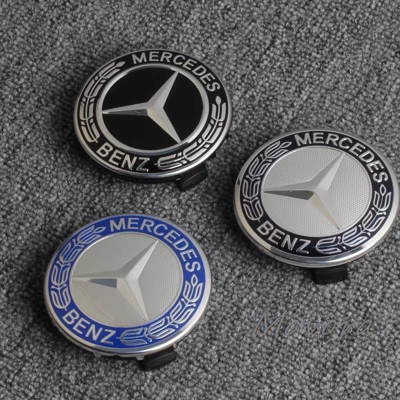 Hub Cap 4PCS 75mm*68mm Car Emblem Wheel Hub Center Cap Sticker Rim Badge Cover For Mercedes Benz GLE63 CLS63 GLC63 W204 AMG Stickers