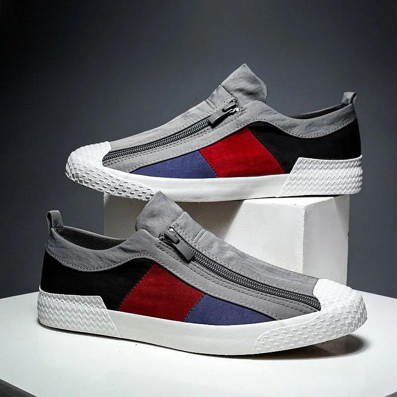 Summer Autumn Men Shoes Fashion Graffiti Men'S Sneaker Lightweight Mens Casual Shoes Low Top Breathable Black Male Canvas Shoes