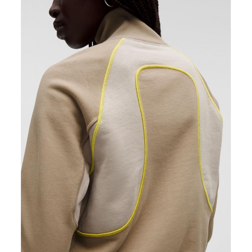 Lululemon Тяжелый французский терри на молнии Коллекция Slnsh Цвет Sheer Oak Mojave Tan