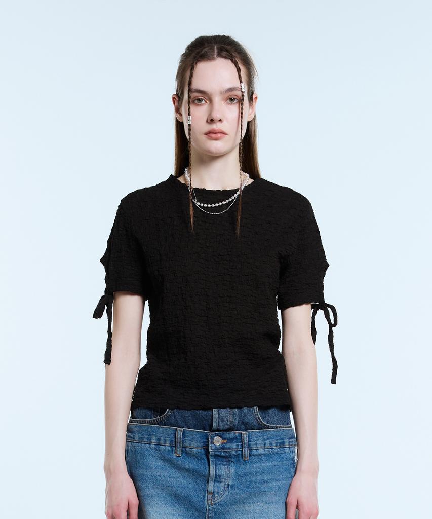 LARTIGENT L11 Shirring T-Shirt(Black)