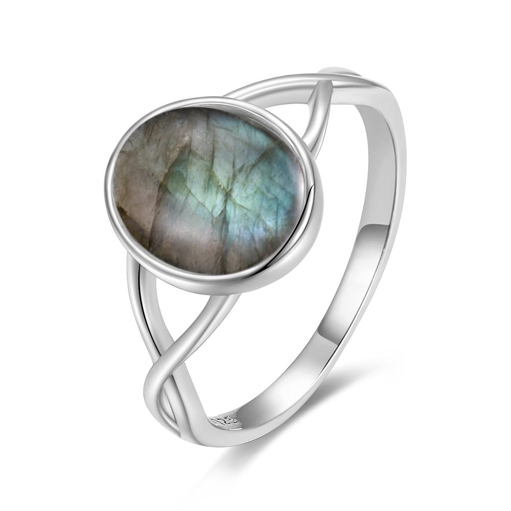 Кольца из стерлингового серебра 925 пробы с натуральными камнями Аметист Простое фиолетовое овальное кольцо 8*10 мм Изящные украшения Подарки для подруг Женщинам