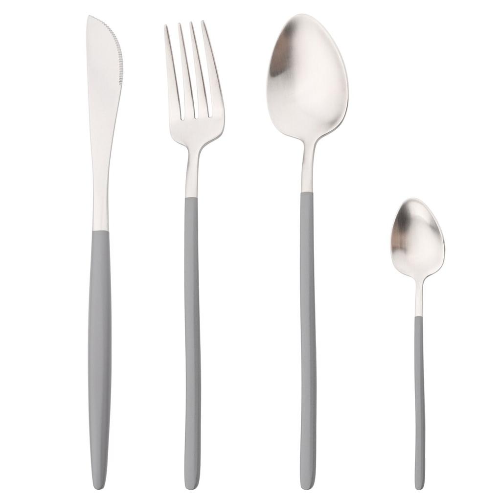 Matte Gold Stainless Steel Dinnerware Cutlery Set Dinner Knife Forks Coffee Spoon Silverware Kitchen Flatware Tableware Sets