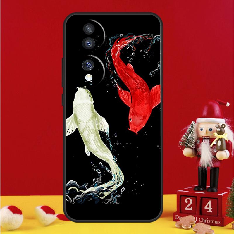 Чехол Yin Yang с рыбами Кои для Honor Magic 5 6 7 8 Pro Honor 200 400 50 70 90 Lite X8b X8c X9a X9b X9c Win RT Cover