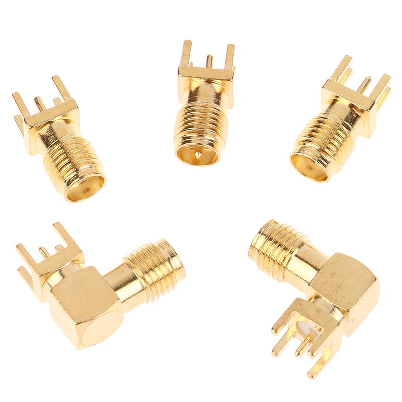 Innovative 2Pcs Rf Copper Connector Plug Socket Sma Female Jack Male Plug Adapter Solder Edge Pcb Straight Right Angle Mount