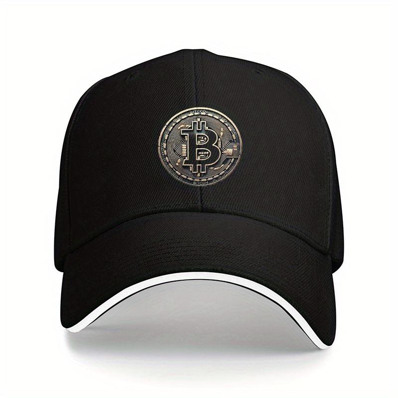 Крипто-бейсболка Bitcoin Унисекс Регулируемая Хлопок Повседневная Летняя Наружная Головной убор