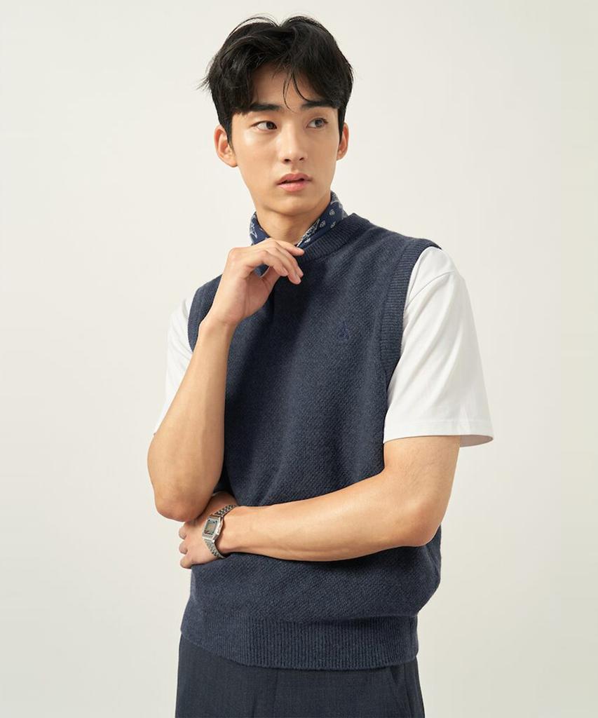 Beanpole Men Button Neck Vest - Ash
