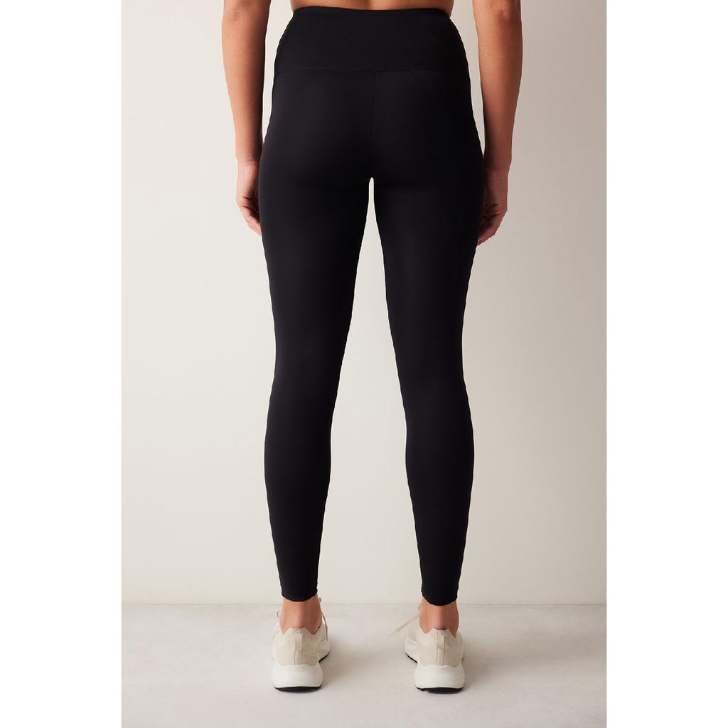 Черные гладкие колготки длиной до щиколотки с высокой талией