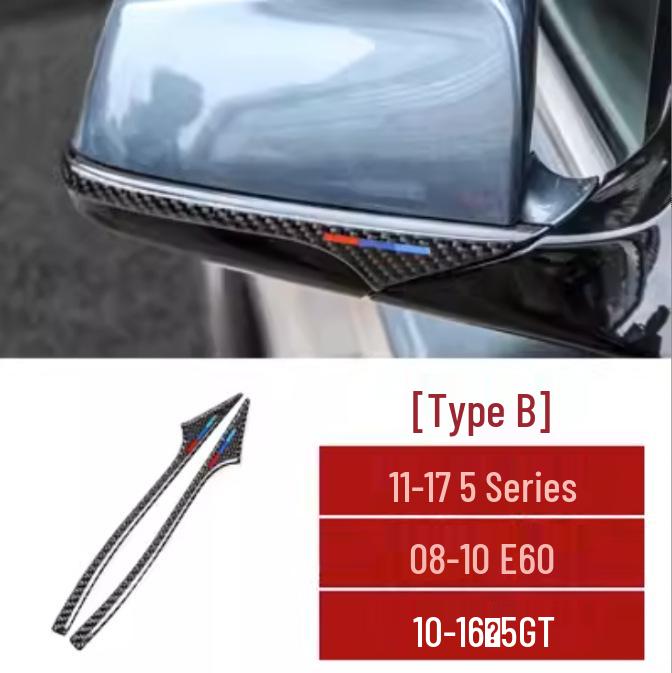 Защита зеркала заднего вида из углеродного волокна для BMW 123 серии, GT, 5 серии, X1, X3, X4, X5, X6 - Защитная декоративная накладка от столкновений и царапин