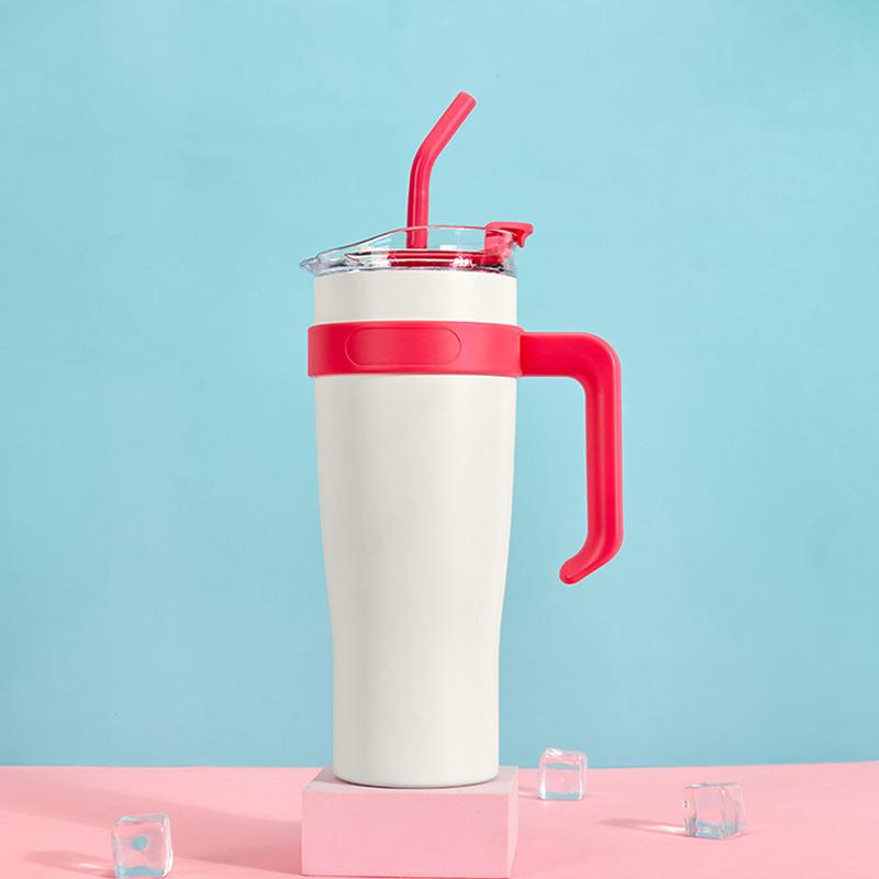 Big Mac Frost Cup Нержавеющая сталь 40 унций Изоляционная чашка с ручкой Большая емкость Чашка для воды Офисная соломенная чашка
