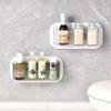 Wall-mounted Spice Storage Rack Plastic Cosmetics Organizer Household Storage Shelf  for Bathroom