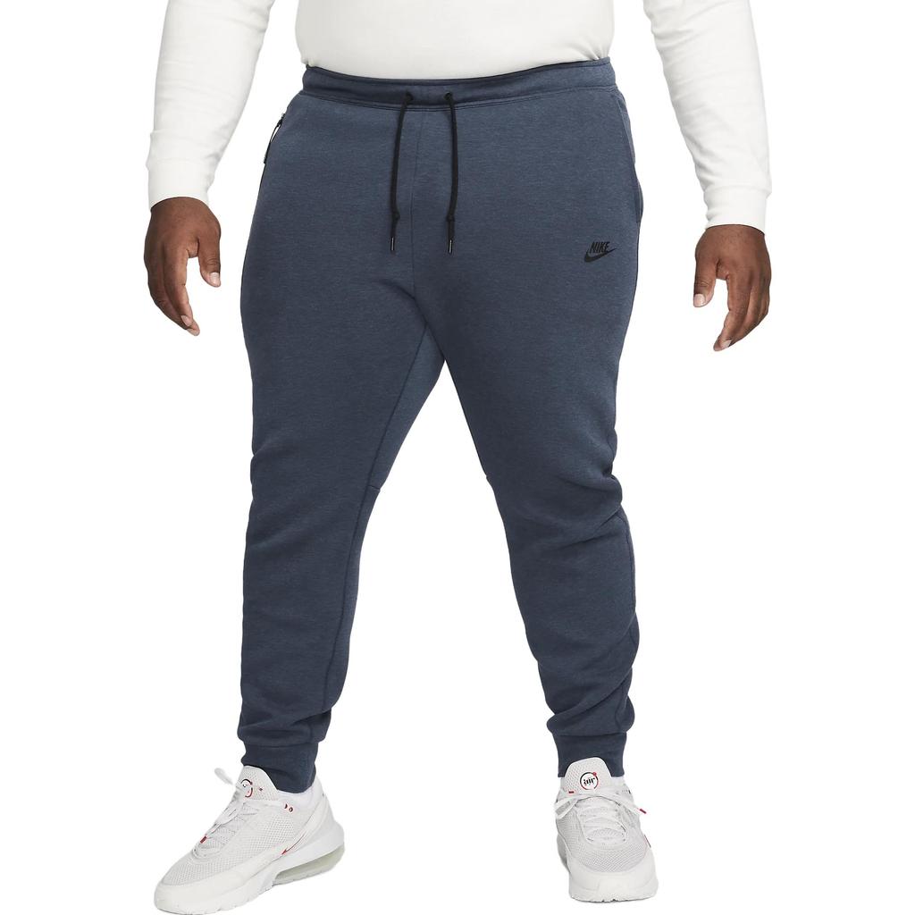 Nike Tech Fleece Sweatpants Obsidian Heather/Black Men Bottoms Blue FB8002-473