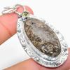 Natural Russian Dendritic, Citrine 925 Sterling Silver Pendant 2.64" B1q88