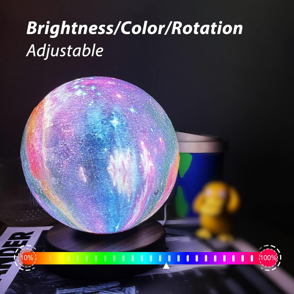 Tekstap Moon Lamp with Remote Control and Touch Control 16 Colors Dimmable Rotatable Moonlight 3D 360° 360° (Star Shape)