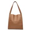 Trend Women Simple Bag Female Luxury Shoulder Bags Lady New Soft Leather Designer Tote Bucket Branded Large Handbag Purses