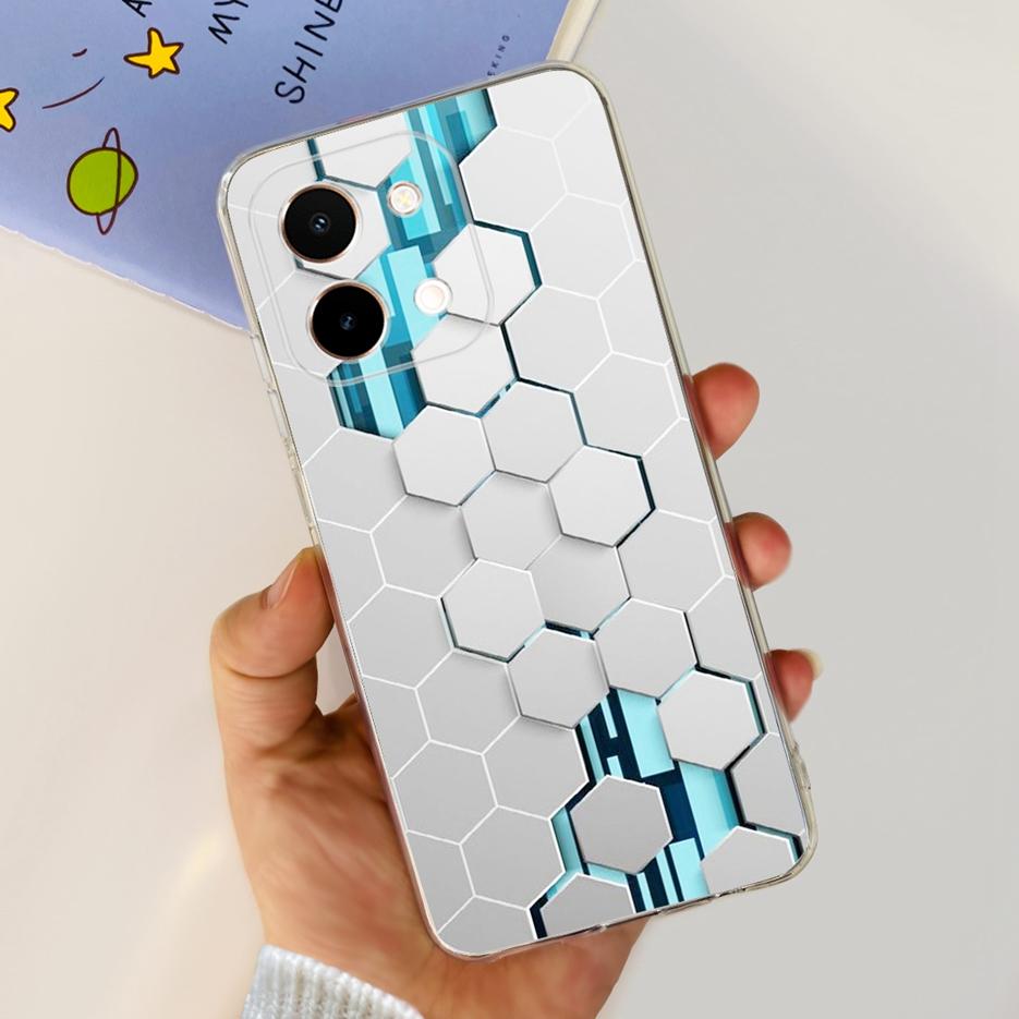Для Vivo Y28 4G Чехол V2352 Милый Кот Панда Расписная Крышка Мягкий Силиконовый Чехол для Телефона Для Vivo Y28 Y 28 VivoY28 4G Funda 6.68'' Coque