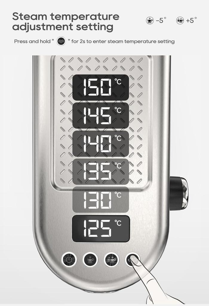 HiBREW 20 бар Полуавтоматическая эспрессо-кофемашина с регулировкой температуры Холодная/Горячая Супертонкая кофеварка Капучино H10B