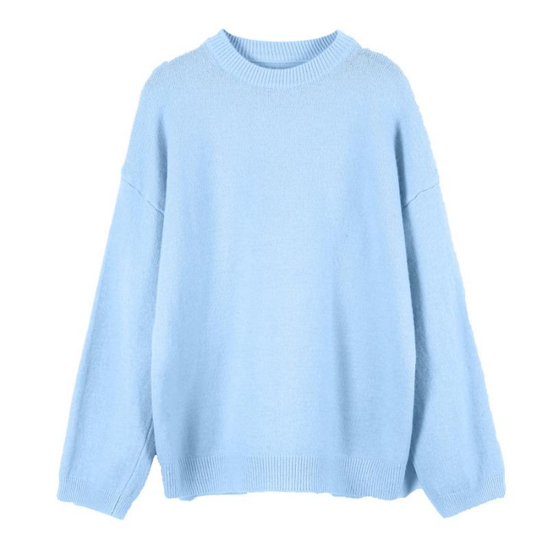 Women S Cozy Loose Fit Crew Neck Long Sleeve Pullover Sweater For Autumn Winter