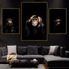 Monkey Gorilla Animal Art Picture Wall Art Posters and Prints Canvas Painting Murals Living Room Home Decor No Frame