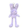 Fun Interaction Plush Rabbit Keyring Pulling Ears Car Keyring Bunny Dolls Pendant  Backpack Pendant