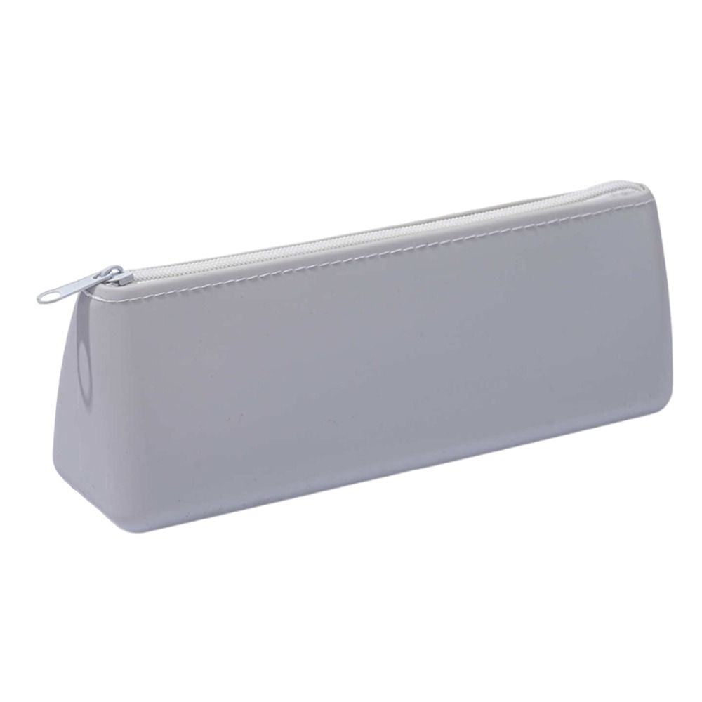 Silicone Stationery Storage Bag Zipper Stationery Organizer New Pen Bag  Gift