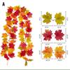 Autumn Color Rattan Lifelike Plant Simulation Maple Leaf Hanging Wreath Fall Maple Leaves Garland
