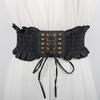 High Waist Denim Stretchy Cummerbunds Lace Wide Waist Belt Simple Female Waistband  Female