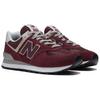 New Balance 574 Core Pack - бордовые женские кроссовки красно-белые WL574EVM