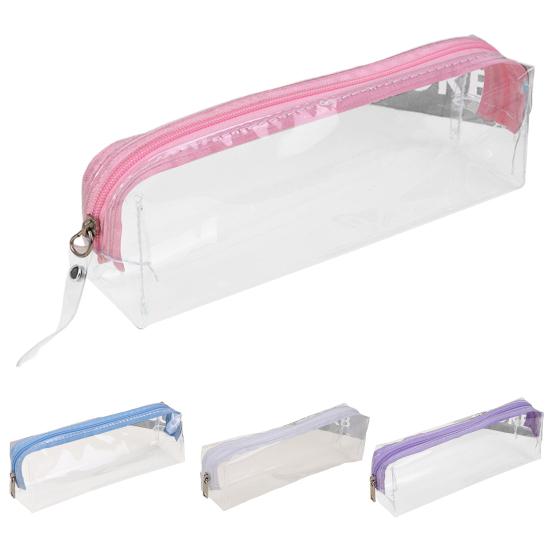 Прозрачная сумка для карандашей Портативная мешка на молнии