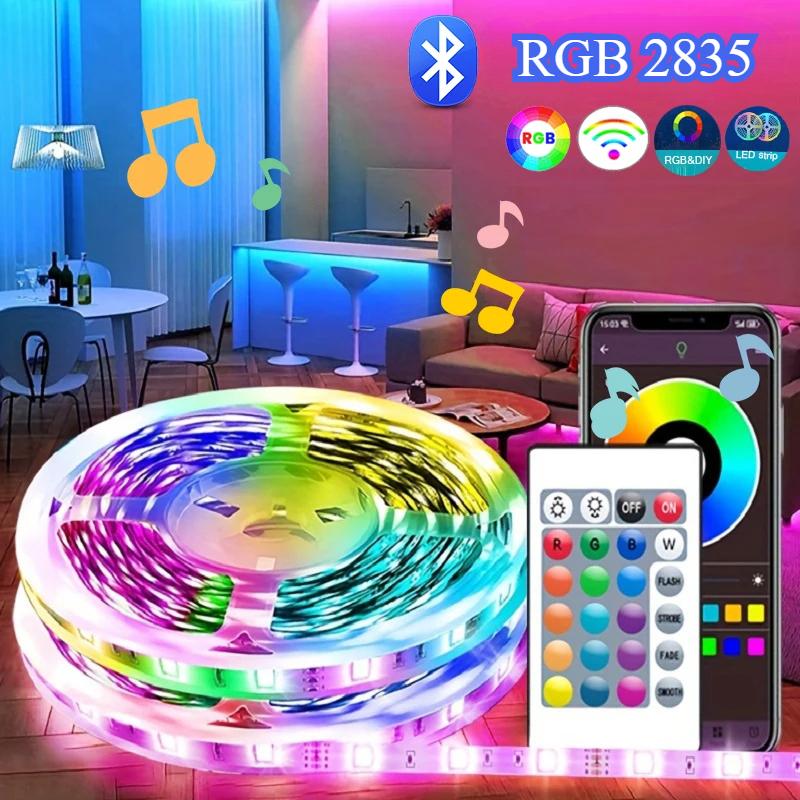 Светодиодная лента для телевизора, светодиодная подсветка USB RGB 2835, цветная лента, синхронизация, меняющая цвет, светодиодная гирлянда, управление через приложение, 24 кнопки, декор для вечеринки