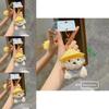 Straw Hat Dog Plush Keyring With Soft Material For Key Organizer