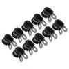 10pcs Stainless Steel Rubber Lined P Hose Pipe Clamps Cable Mounting Clips Wire