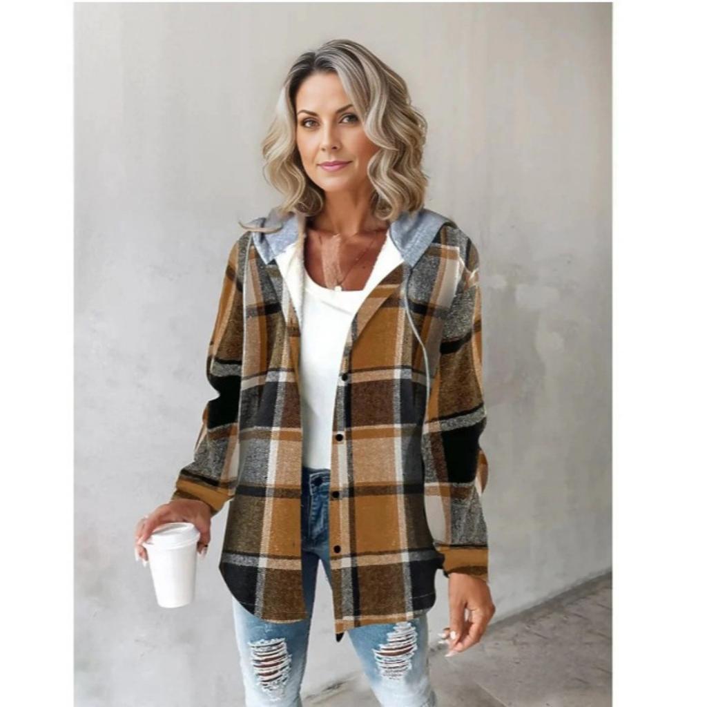 2025 New Women's Plaid Coat Autumn Winter Fashion Casual Outerwear for Ladies - Hot Sale In Europe America