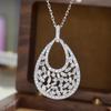 Light Luxury Necklace Female, Elegant Heavy Industry Atmospheric Style, Geometric Shiny Zircon Advanced Sense