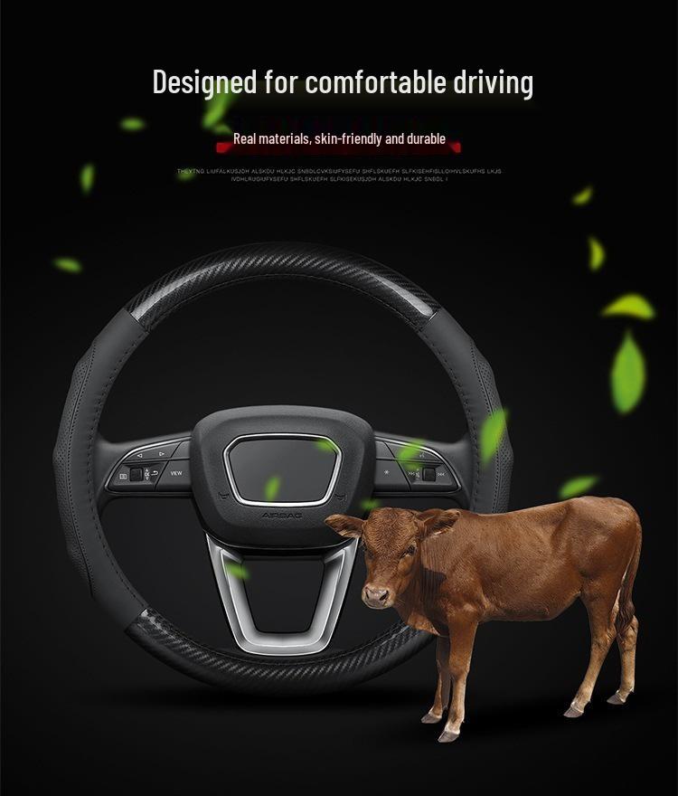 Накладка на руль из углеродного волокна BYD Qin Plus: Нескользящий, Всесезонный, для Qin Plus DMI