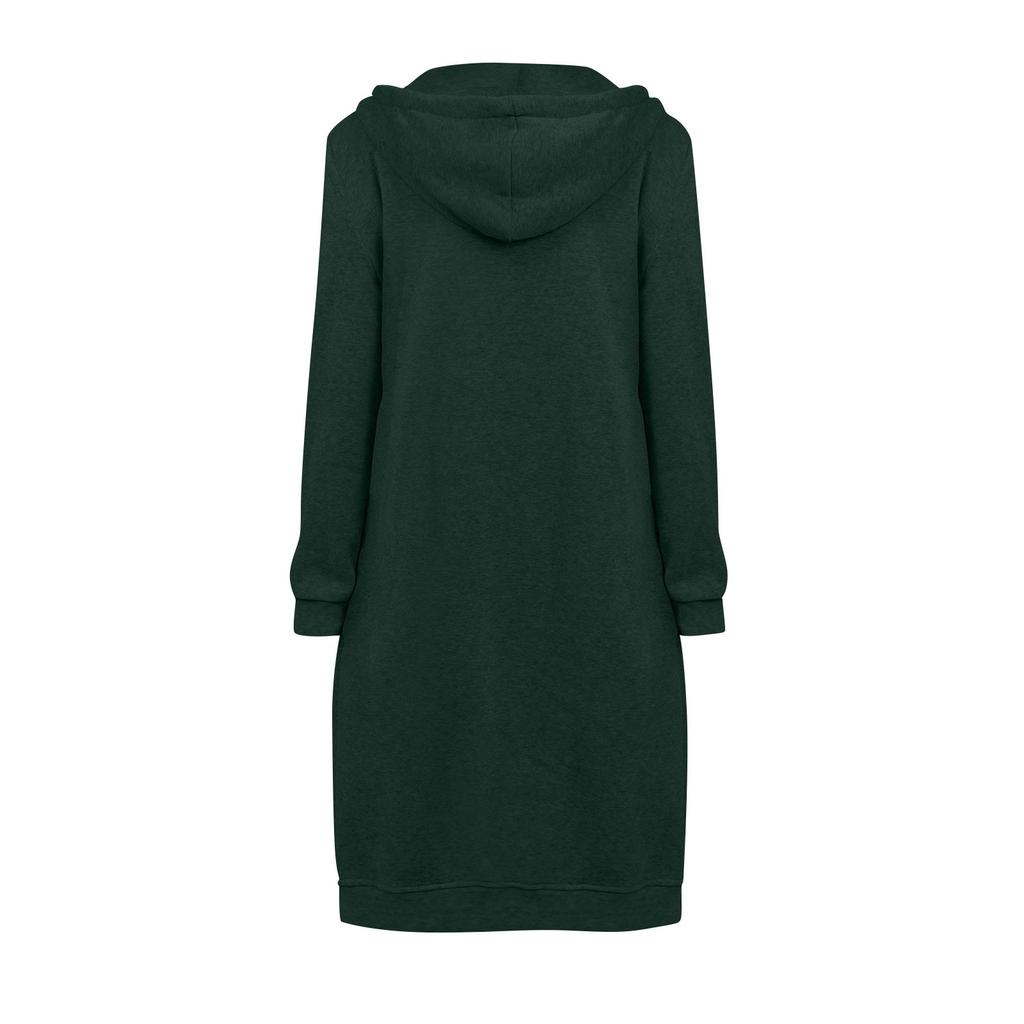 Women's Loose Zipper Cardigan Sweatshirt Long Jacket