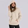 Толстовка Lady Dall Winter Hoodie с карманами на молнии, эластичными манжетами, однотонным шнурком, длинными рукавами, в стиле преппи, с капюшоном, спортивная, Fitne