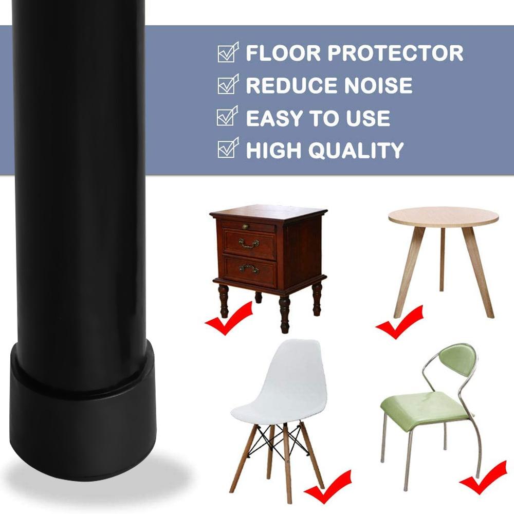 4pcs/set Table Floor Protectors Socks Non-Slip Covers Chair Leg Caps Silicone Pads Furniture Feet