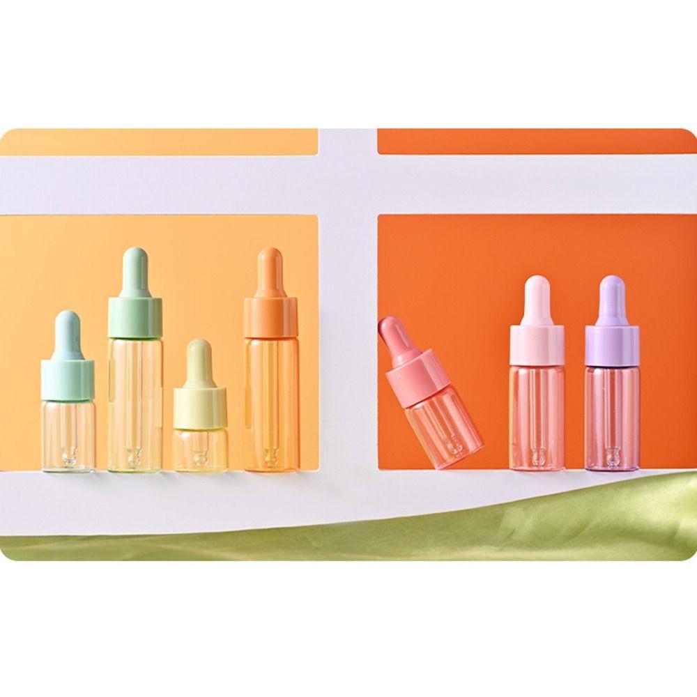 7 Pcs Macaron Color Glass Essential Oil Vials Empty Perfume Container Travel