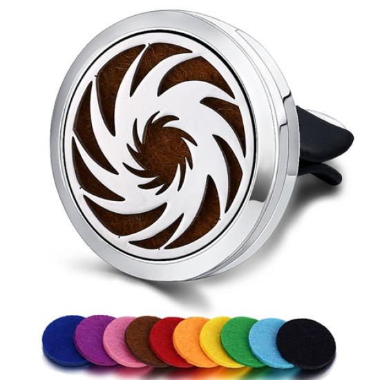 Многоразовый автомобильный освежитель воздуха, запах, диффузор для духов, клипса, автовентилятор, эфирное масло, медальон из нержавеющей стали, интерьер