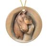Christmas Ornament for Horse Lovers Hugging Horse Acrylic Pendant Christmas Tree Hanging Decoration Holiday Gifts for Girls Women Cowgirls