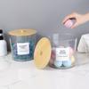 1pcs/2pcs Large Clear Laundry Container for Organizing, Plastic Laundry Dispenser Jars with 3 Bamboo Lids and 3 Labels