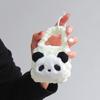 Мультяшные животные Панда Плюшевая вязаная сумка Автомобильный брелок Креативный комплект наушников Портативная мини-сумка для хранения монет Детские подарки