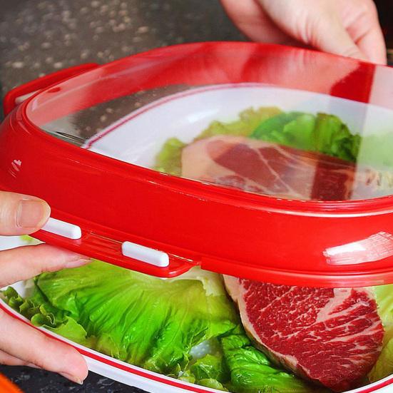 Поднос для хранения продуктов с вакуумной крышкой, штабелируемый, многоразовый контейнер для хранения продуктов, чехол для хранения в холодильнике для кухни