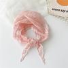 Cotton Linen Lace Triangular Scarf For Women In Spring Autumn And Summer Small Floral Small Scarf Headband Decoration Thin Style Wrapped Silk Scarf