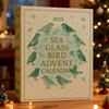 Календарь ожидания Рождества «Птица из морского стекла» 2025 24-дневная коробка для отсчета дней до Рождества с акриловыми украшениями в виде птиц Уникальный праздничный подарок для любителей природы