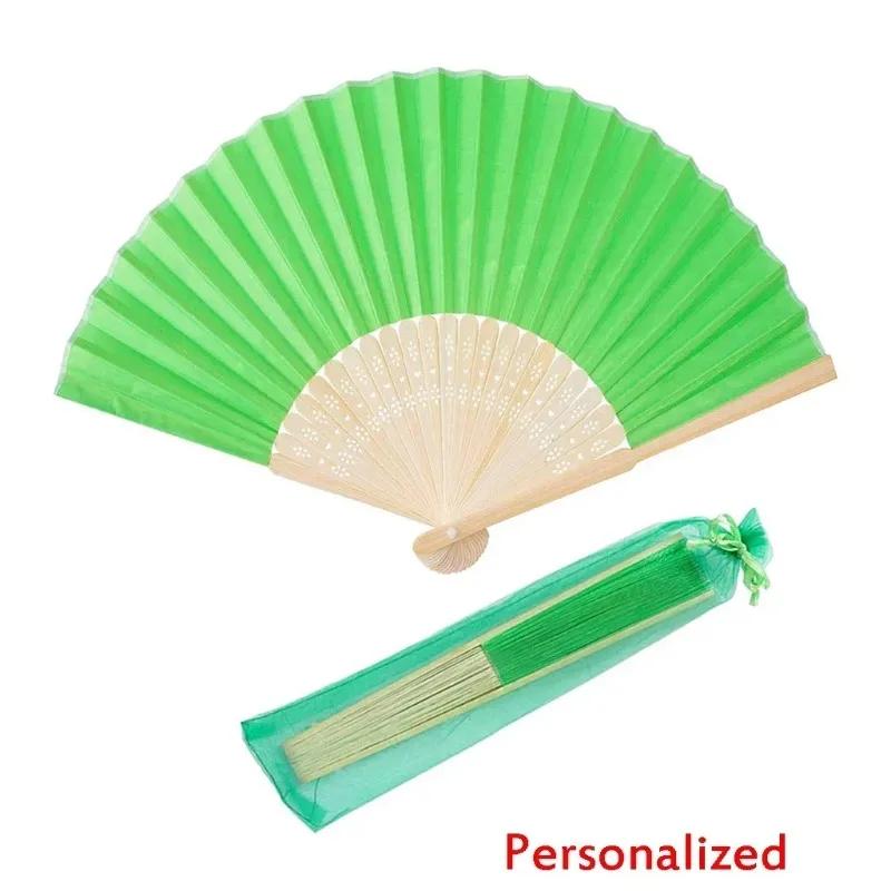 20/24/30 шт персонализированных свадебных вееров, ручные складные веера с индивидуальной печатью, поставляются с мешочком из органзы для свадебного душа, крещения ребенка