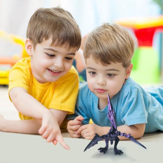 3D Printed Pterosaur Dino Skeleton with Articulated Joints Dinosaur Fidget Toy for Stress Relief Home Office Decor Executive Desk Toy