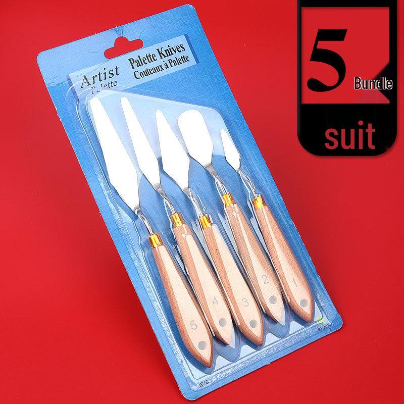 Oil Painting Palette and Spatula Set: Knife Set for Acrylic, Gouache, and Pigment
