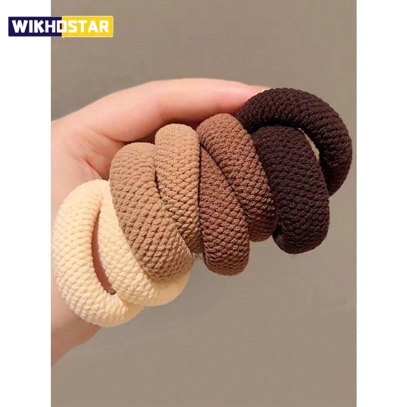 10PCS Mix Color High Elasticity Thickened Versatile Simple Scrunchies, Hair-friendly Hair Ties Hair Rope
